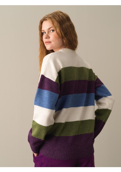 Kadın Mor Oversize Kazak fırsatları