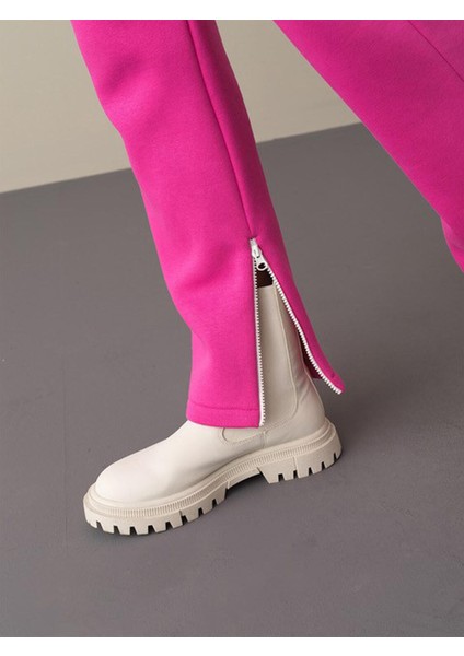 Kadın Fuşya Kargo Cep Sweat Pantolon modelleri