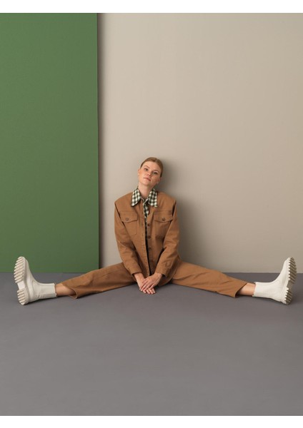 Pamuklu Oversize Cepli Gömlek Ceket