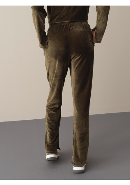 Kadın Haki Kadife Sweat Pantolon indirimleri