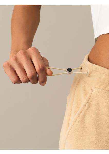 Kadın Bej Polar Sweat Pantolon