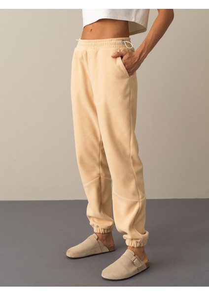 Kadın Bej Polar Sweat Pantolon modelleri