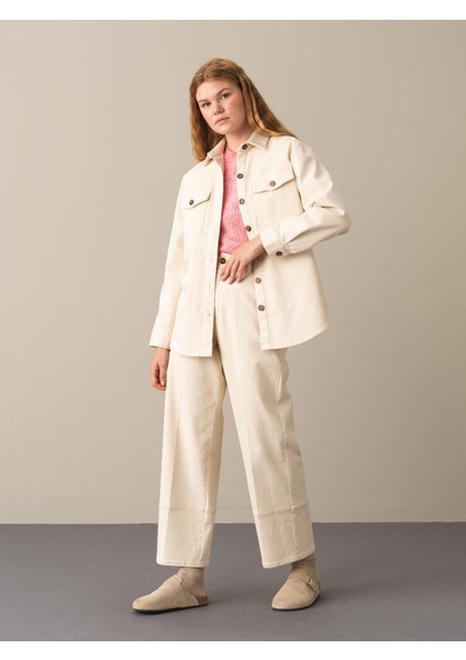 Pamuklu Oversize Cepli Gömlek Ceket modelleri