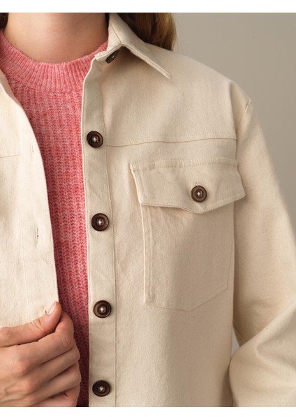 Pamuklu Oversize Cepli Gömlek Ceket fırsatları