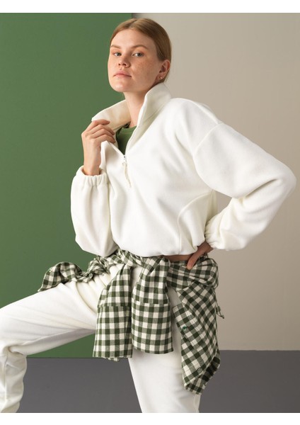 Kadın Beyaz Polar Sweat Pantolon fiyatları