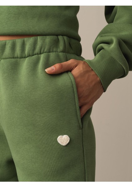 Kadın Yeşil Basic Sweat Pantolon modelleri