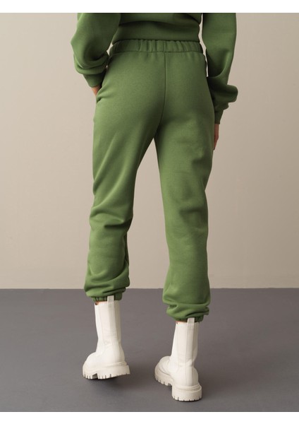Kadın Yeşil Basic Sweat Pantolon fırsatları