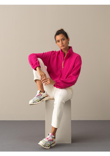 Kadın Ekru Regular Fit Sweat Pantolon