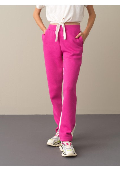 Kadın Fuşya Regular Fit Sweat Pantolon
