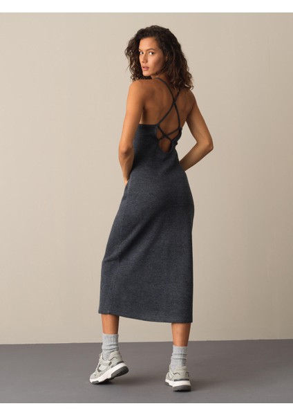 Kadın Antrasit Regular Fit Elbise modelleri