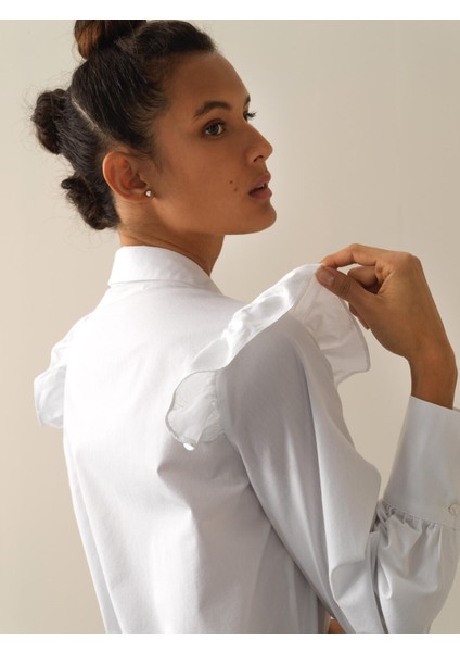 Kadın Beyaz Regular Fit Gömlek modelleri