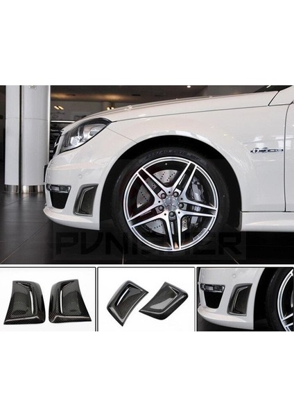 Mercedes W204 C63 (2011-2013) Ön Tampon Yan Hava Kapakları (Plastik) fiyatları