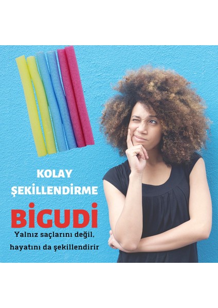 Platonik Sosis Bigudi 6lı Kolay Saçları Şekillendirmek Için