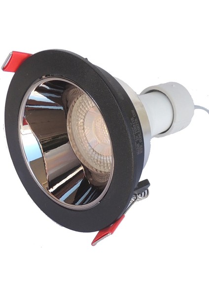 Siyah Gümüş Sıva Altı Spot Cob Led Armatür GU10 5W Beyaz Işık