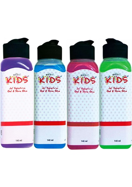 Kids 4’lü 140 ml Jel ve Slime Yapıştırıcı