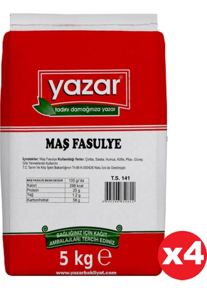 Maş Fasulye 4 x 5 kg