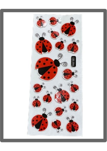 Puffy Sticker Uğur Böceği - 2 Adet