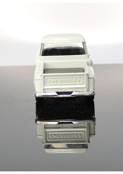 1955 Chevrolet Stepside Beyaz Kamyonet Çek Bırak Metal Model Oyuncak Araba 12 cm
