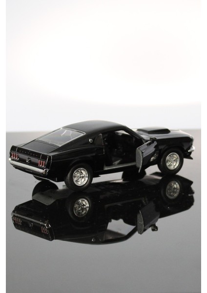 1969 Ford Mustang Boss 429 Siyah Çek Bırak Metal Model Oyuncak Araba 12 cm fiyatları
