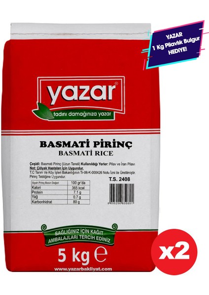 Basmati Pirinç 5 kg x 2 Paket