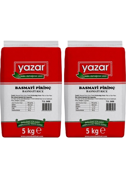 Basmati Pirinç 5 kg x 2 Paket