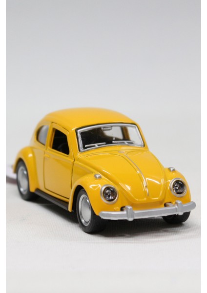 Vosvos Beetle Çek Bırak Metal Oyuncak Araba 12 cm Sarı