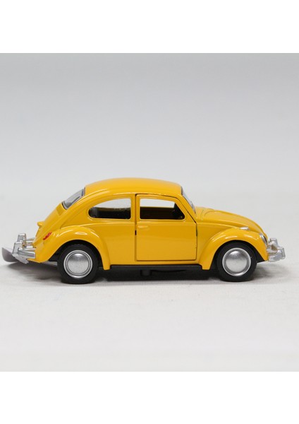 Vosvos Beetle Çek Bırak Metal Oyuncak Araba 12 cm Sarı