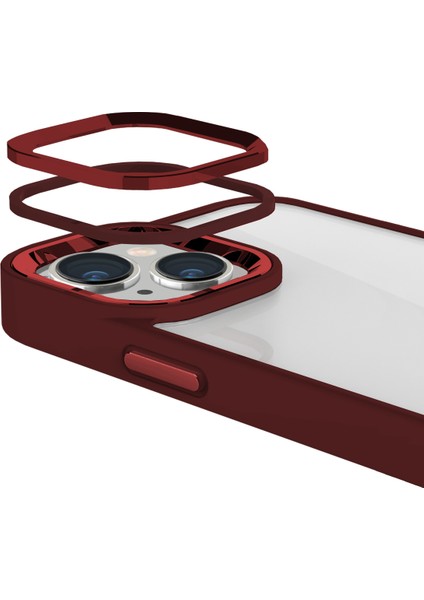 Buff iPhone 14 Plus New Air Bumper Kılıf Plum