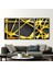 3 Parçalı Gold Çerçeveli Kanvas Tablo, 3d, Soyut Duvar Dekoru, Modern Sanat Eseri, Çağdaş Baskılı, 2