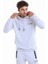 Erkek Gri Regular Fit Pamuklu Kapüşonlu Sweatshirt 2