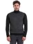 Erkek Siyah Regular Fit Yünlü Desenli Balıkçı Yaka Triko Kazak 1