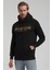 Kapüşonlu Siyah Slim Fit Sweatshirt 22FWM64031 3