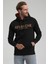Kapüşonlu Siyah Slim Fit Sweatshirt 22FWM64031 4