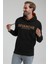 Kapüşonlu Siyah Slim Fit Sweatshirt 22FWM64031 5