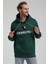 Kapüşonlu Koyu Yeşil Slim Fit Sweatshirt 22FWM64032 3