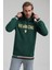 Kapüşonlu Koyu Yeşil Slim Fit Sweatshirt 22FWM64036 3