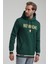 Kapüşonlu Koyu Yeşil Slim Fit Sweatshirt 22FWM64036 4