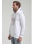 New World Polo Kapüşonlu Beyaz Slim Fit Sweatshirt 22FWM64030 3