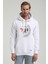 Kapüşonlu Beyaz Slim Fit Sweatshirt 22FWM64030 1