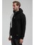 Kapüşonlu Siyah Slim Fit Sweatshirt 22FWM64033 3