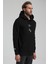 Kapüşonlu Siyah Slim Fit Sweatshirt 22FWM64034 2