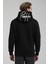 Kapüşonlu Siyah Slim Fit Sweatshirt 22FWM64034 4