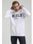 Kapüşonlu Beyaz Slim Fit Sweatshirt 22FWM64035 3