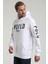 Kapüşonlu Beyaz Slim Fit Sweatshirt 22FWM64035 5