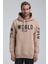 Kapüşonlu Bej Slim Fit Sweatshirt 22FWM64035 1