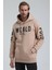Kapüşonlu Bej Slim Fit Sweatshirt 22FWM64035 2
