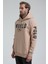 Kapüşonlu Bej Slim Fit Sweatshirt 22FWM64035 4