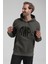 Kapüşonlu Haki Slim Fit Sweatshirt 22FWM64037 4