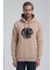 Kapüşonlu Bej Slim Fit Sweatshirt 22FWM64037 1