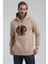 Kapüşonlu Bej Slim Fit Sweatshirt 22FWM64037 2